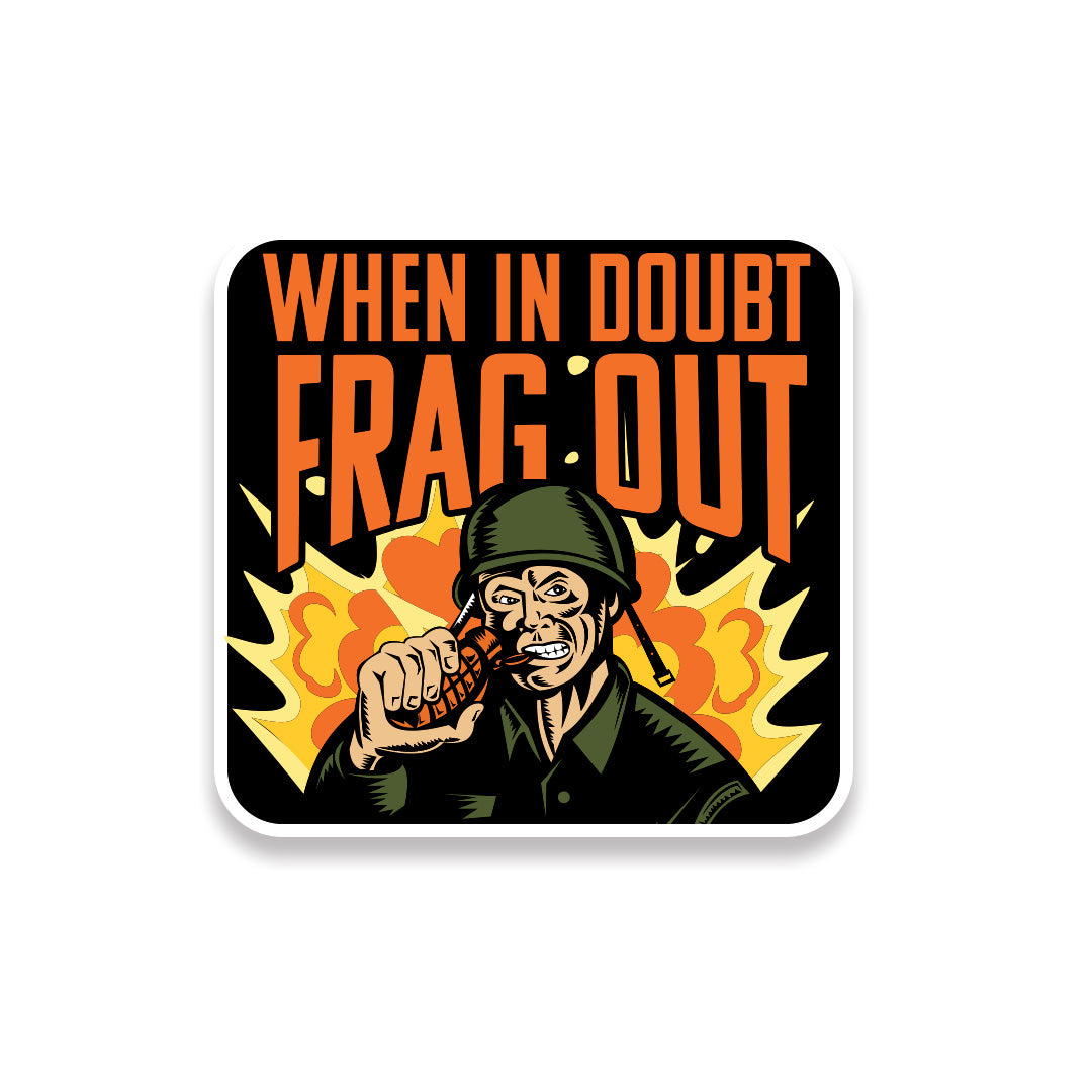 Frag Out Sticker