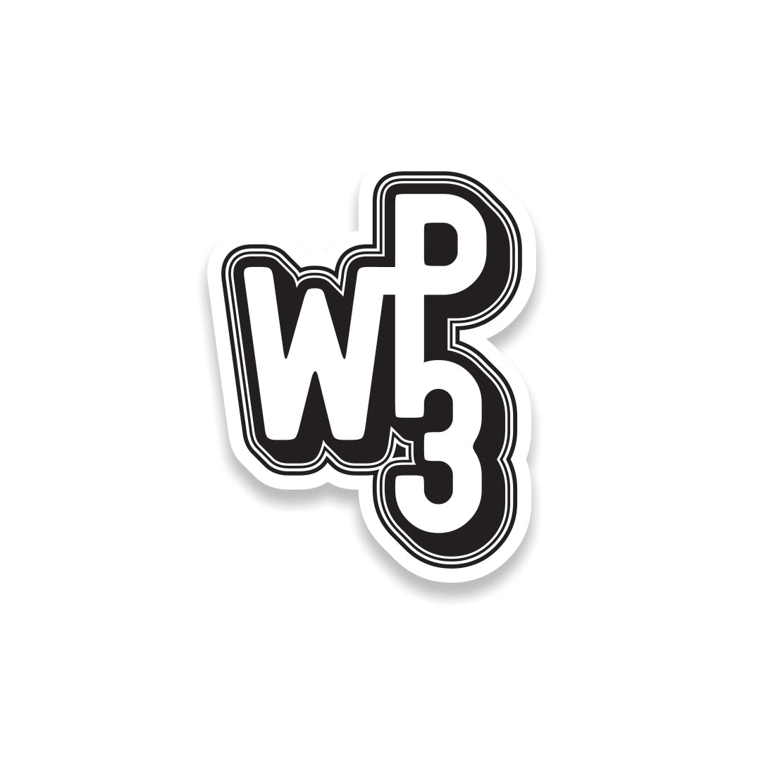 We Plus Threee Logo Sticker