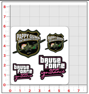 Pappy Gunn/ Brute Force Sticker Pack